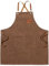 FunChaos Marrone Grembiuli in Tela, Lavoro Grembiuli per Uomini e Donne, Regolabile Grembiuli da Cuoco con 3 Tasche, Grembiule per Servire Cucina, Cottura, Pittura, Artista, Croce Posteriore