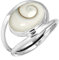 Jeweloporium 925 Silber Ringe für Frauen Weiß Natürlich Shiva-Auge mit Stein Handgefertigt Silber Ringe Größe 66(21.0) Weihnachten - Geschenk Mode Schmuck