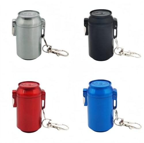 Lajiakoy Taschenaschenbecher, Reiseaschenbecher Metall mit Schlüsselanhänger, Zigaretten Taschenascher, Ultraversiegelter, leichter Outdoor Aschenbecher(Rot)