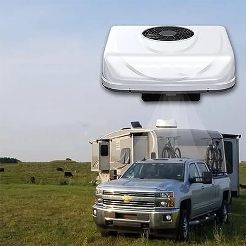 PASPRT Universal 12V Electric Automotive RV Rooftop Air Conditioner, Frequency Conversion Electric Control System, for Camper Van Caravan Cool (12v)