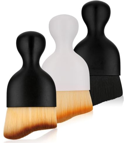 cobee 3PCS Car Interior Cleaning Soft Brush - No Scratch, Car Cleaning Brushes Duster with Soft Bristles Car Detailing Brush Dashboard Dust Removal Brushes for Automotive Air Conditioner Vent(Style B)
