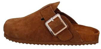 Colors of california BIO086 Mud Damenschuhe Pantoletten anatomisch geformtes Fusbett Leder Taupe, braun, 41 EU