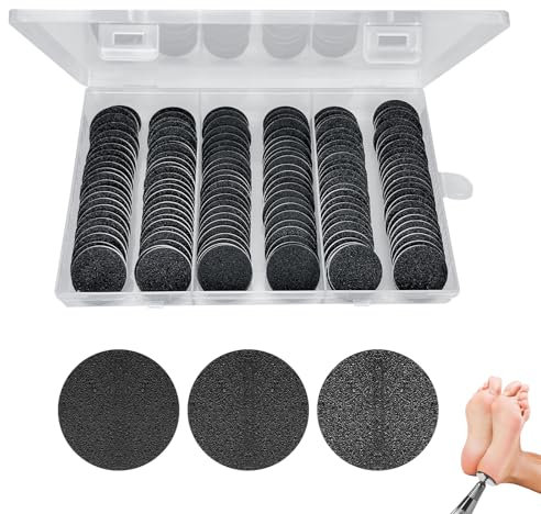 150 Stück Schleiffüße aus Schleifpapier, Schleifscheibe für Pediküre, abgestorbene Haut, harte, rissige Ferse - Fußpflege