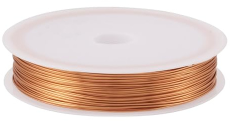 Spritewelry 0.5mm Raw Copper Wire Tarnish Resistant Copper Beading Wire Metal Craft Wire Gem Metal Wrap for Jewelry Wrapping Making Supplies Crafting 23m/roll
