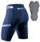 Wulibike Cycling Shorts Mens Padded,Quick Dry & Breathable Bike Shorts with Reflective Strips and Pockets for Road Cycling 2-Blue L
