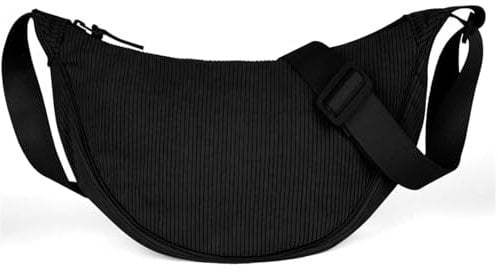 Aucuu Damen Halbmond Crossbody Schultertasche, Crossbody Bag Damen, Umhängetasche Damen Klein mit Verstellbarer Schultergurt, Hobo Halfmoon Bag Einfarbige Messenger Bag für Damen Reisen