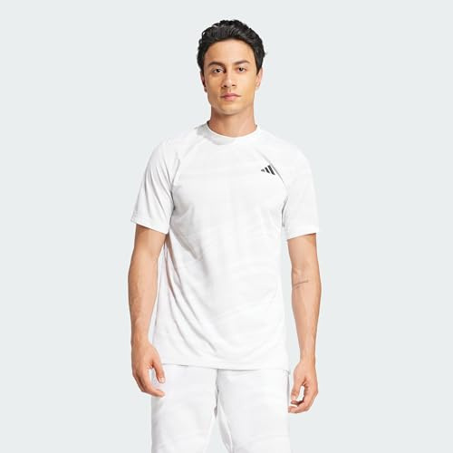 adidas Herren Club Tennis Climacool Graphic T-Shirt, White/Dash Grey, M