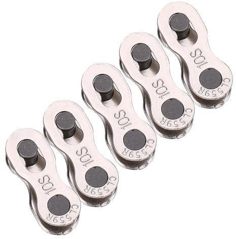 Chain Link,5 Pairs Heavy Duty Bike Chain Link Bicycle Missing Link, Reusable Silver Steel Bike Chain Link, Bike Quick Release Chain Mater Link Magic Joint Connector for 8/9/10 Spee (Segrehydvn-03)
