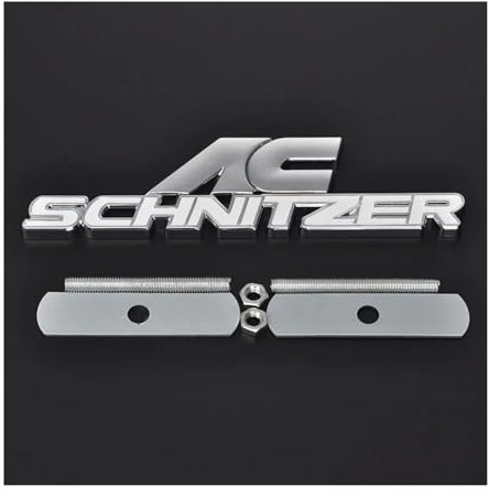 Aqxyju Modisches Auto-Kühlergrill-Emblem, automatische Umrüstung auf Logo-Kühlergrill-Aufkleber, kompatibel mit AC Schnitzer M 3 5 6 ZE E46 E39 E36 E34 X1 X3 X5 X6 Personalisierte Auto Aufkleber(White