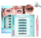 Mlen Diary Self Adhesive Lash Clusters, 6-12mm D Curl False Lashes, No Glue Reusable Manhwa Lashes, Press On Self Stick Cluster Lashes, Natural Look DIY Eyelash Extension Kit