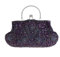 YUEZHAN Abendtasche Damen Clutch Pailletten Damen Abend Tasche Vintage Große Kapazität Frauen Handtasche Tragbare Perlen Hochzeit Handtasche Mode Zubehör Lila