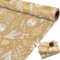 Weihnachten Geschenkpapier Rolle, Braun und Gold Kraftpapier Geschenkpapier Große Rolle mit matte Goldfolie, Geschenkverpackung Papier für Weihnachten Neujahr Geburtstag, 43 cm x 10 m