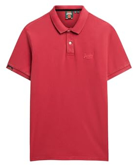 Superdry Herren Vintage Destroy Poloshirt Preiselbeere Crush Rot M