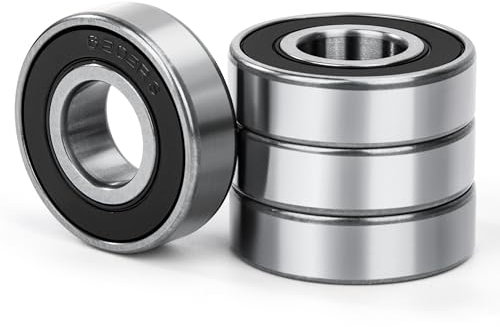 4 Stück 6202-2RS Kugellager 15x35x11mm Doppelt Geschützte Rillenkugellager Chromstahl und Vorgeschmiert, 6202RS Kugellager mit Doppeldichtung, für DIY, Drehbänke, Motoren, 3D-Drucker