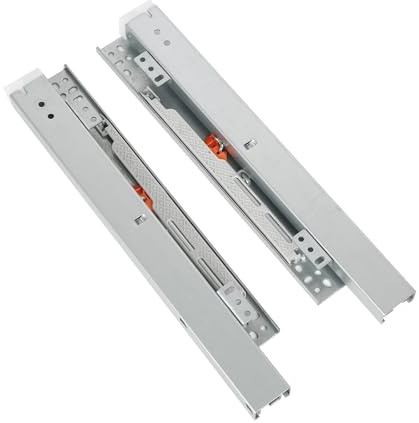 Schubladenschienen Schubladenauszug für Bodenmontage [25CM] - Teleskopschienen aus Stahl mit leisem Lauf, rostbeständig, für Küchenschubladen, Schränke und Möbel