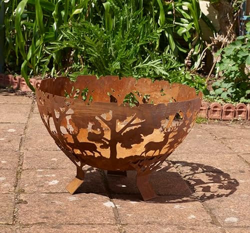 Half Ball Forest Fire Pit Half Fire Bowl - L58 x W58 x H37.5 cm