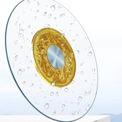 OPOLDBDMAC Drehteller Aus Gehärtetem Glas Für Esstisch, 60/70/80/90cm Lazy Susan Tischplatte Drehplatte Drehplatte Rund, Glasscheibe Plattenteller Für Küche Esstisch(70cm/28inch)