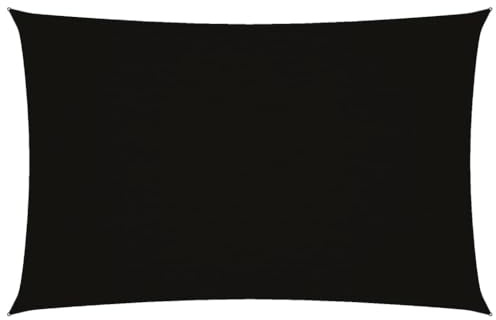 Toldo de tela Oxford con revestimiento de poliuretano, 4 x 7 m, color negro, duradero e impermeable, para jardín, terraza y balcón, ideal para protección solar y lluvia