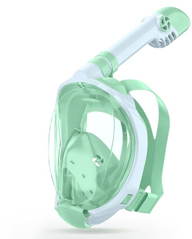 X99 Schnorchelmaske Kinder, Anti-Beschlag auslaufsicher Taucherbrille | Vollmaske Tauchermaske für Kinder mit 180-Grad-Panoramablick, Dry-Top Trockenschnorchel, abnehmbare Action-Cam Halterung