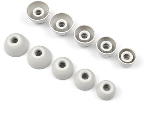 5 Pair Replacement Earbuds Ear Tips Compatible with Beats Powerbeats Pro 2 / Solo Buds/Fit Pro/Studio Buds/Studio Buds+, Powerbeats Pro 2 Replacement Earbuds (XS/S/M/L/XL) (Grey)