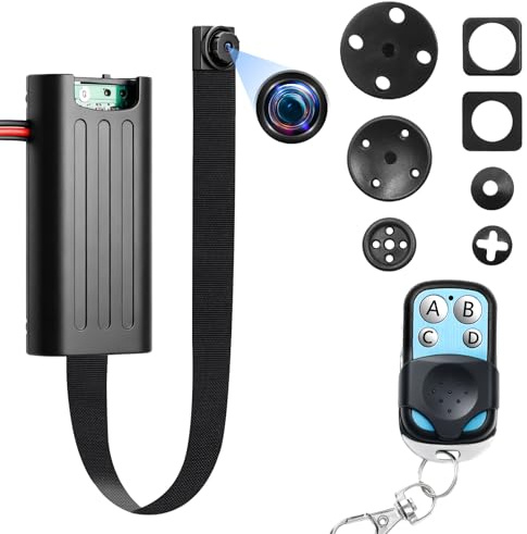 Nisanuki Mini Telecamera Spia, Micro Telecamera Nascosta 1080P HD, Spy Cam Interno Invisibile Bodycam Rilevamento del Movimento Lunga Durata Batteria