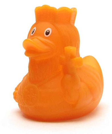 Karl der Grosse Quietscheente I Badeente I L: 8,5 cm I inkl. Badeenten-Schlüsselanhänger im Set