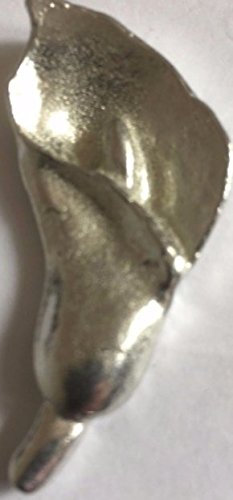 Derbyshire UK TG261 Fleur de lys 5 cm x 2,5 cm en étain anglais fin moderne sur une pince à cravate