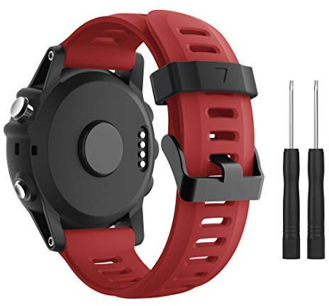 Supore Garmin Fenix 3 Uhrenarmband, weiches Silikon, Ersatz, atmungsaktiv, schönes Sportarmband & Edition für Garmin Fenix 3/Fenix 3 HR/Fenix 5X Smartwatch, mehrfarbig