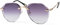 styleBREAKER Damen Piloten Sonnenbrille Rahmenlos mit getönten Gläsern im Diamant Schliff, Geprägte Bügel, Vieleckige Gläser 09020106, Farbe:Gestell Gold/Glas Grau Verlauf