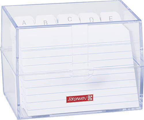Brunnen Karteibox A7 gefüllt transparent