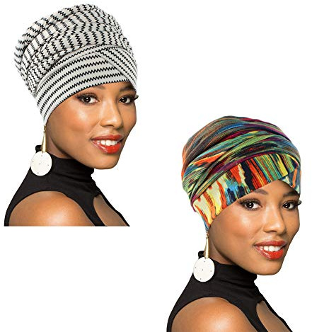 BOBIBI Turban Head Wrap Scarf,African Long Scarf Turban Shawl Hair Bohemian Headwrap