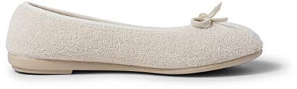 Pisamonas Zapatilla Casa Bailarina Rizo Toalla Talla 36 Color Crudo