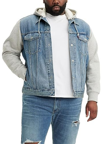 Levi's Men's Hybrid Hoodie Trucker Jacket, Candy Man, Large