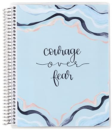 7 x 9 Spiral Bound College Ruled Notebook - Layers Neutral Cover and Pages. 160 Lined Page Note Taking & Writing Notebook. 80 Lb. Thick Mohawk Paper. Stickers Included by Erin Condren.