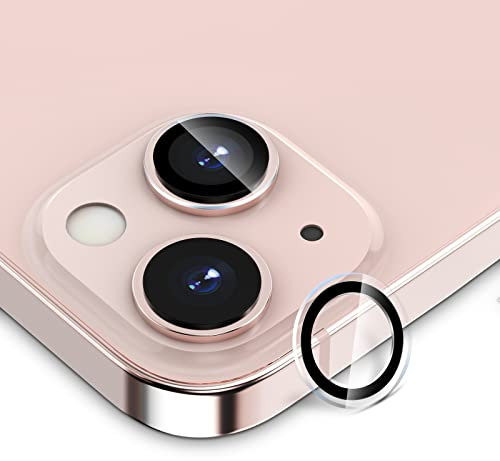 imluckies Designed for iPhone 13 / iPhone 13 Mini Camera Lens Protector, Keep Orignal Lens Design, HD Tempered Glass + Black Night Circle, 9H Scratch Resistance Cover for 13/Mini 5G 2021