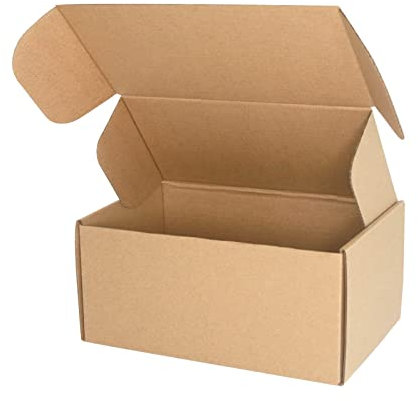 PACK4YA 200×103×103mm (8x4x4) Small Parcel Postal Boxes Royal Mail PiP Corrugated Cardboard Boxes for Posting, Brown Mailing Postage Shipping Boxes for Small Business or Gift (10 Pieces)