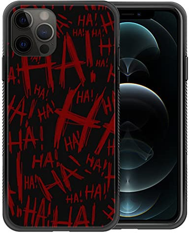 Pinsheng Case Compatible with iPhone 12 Pro,Joker Laughter 12 Cases for Men/Women,Soft Silicone Rubber Fully Wrapped Frame Anti-Skid and Shockproof Protective Case for iPhone 12/12 Pro
