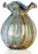 Vase en verre soufflé, vase en verre dégradé, vase d'art transparent, vase unique, vase d'art moderne, vase à large ouverture pour salon, mariage, table à manger, table de centre de bureau, fleur