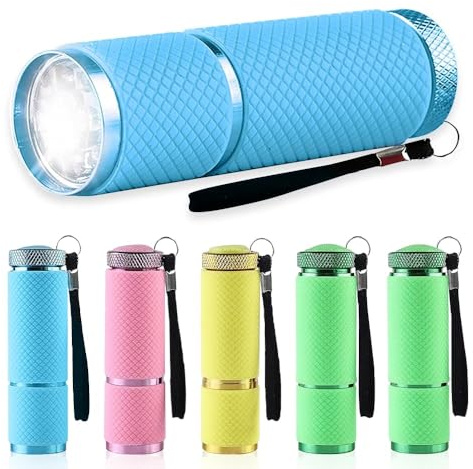 Udbrud 6 Stück Mini LED Taschenlampe Kinder, Kleine LED Aluminium Handlampe mit Lanyard, Camping Handlampe Nachtleuchtenden Taschenlampe für Schule, Jagen, Rucksacktouren