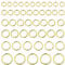 ALEXCRAFT Gold Jump Rings for Jewelry Making, 60Pcs Mix 925 Sterling Silver Gold Jump Rings 4 5 6 8 10 mm Split Open Rings 14K Goldplated Thin Rings for Necklace Bracelet Chain Making