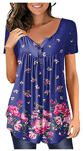 Langarmshirts Für Damen Baumwoll Shirt Gradient Chiffon Blusen Shirt 80er Funktionsshirt Damen Langarm Tank Top Damen Blusen Mit Trompetenaermel Damen Pullover Große Größen Kurzarm-T Für Frauen