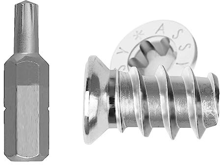 Lot de 250 vis Euro ASSY | CS en acier galvanisé | AW 20 | Tête fraisée 6,8 mm | Longueur 11 mm | Filetage complet | Type A | Avec embout assorti
