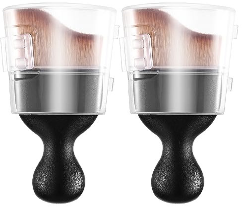 Ouligay 2pcs Auto Detailingbürste Auto Detailing Bürsten Weiche Bürste Auto Innenraum Reinigung Werkzeug Autowaschbürste Staubpinsel Detailing Pinsel(Schwarz)