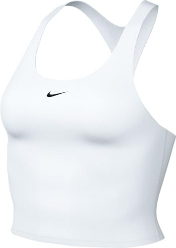 Nike Damen Sport-BH-Tanktop W Nk Df Swoosh Bra Tank, White/Stone Mauve/Black, DV9897-100, XL