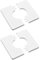 UFURMATE 2 coperture da parete per tubi, in plastica ABS, quadrate, autoadesive, coperture decorative per tubi da doccia, diametro 32 mm, decorazione per tubi (bianco)