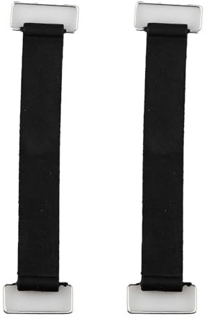 GUQIANLU 2-Pack Motorcycle Rubber Strap - Stretchable Battery Fixed Holders for Moped & Motorcycle - Black Battery Tie Down Straps for Secure Fastening - Replacement Parts for Scooters