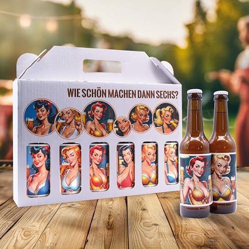 Männerhandtasche -Bier macht schön- mit 6 x Bier 0,33 l, 4,8% vol., inkl. Mehrwegpfand