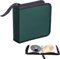 Ruikcoll CD Tasche, CD Aufbewahrungstasche für Auto und Zuhause, CD DVD Discs Aufbewahrungstasche für 40 Discs (Green)
