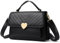 Travistar Handtasche Damen Klein Umhängetasche Damen Niedlich Vegan Leder Crossbody Bag Damen Schultertasche Gesteppt Crossbag mit Kreditkartenfächer, Schwarz