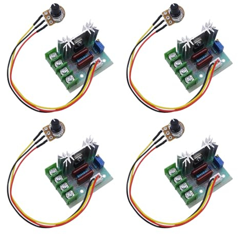 POFET 4 Pcs 2000W AC Motor Speed Controller with Wired Module Dimmer, 110-220V 25A Adjustable Voltage Regulator for Motor Speed and Light Dimming